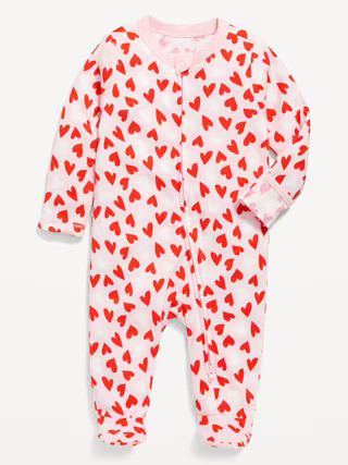 Unisex Sleep & Play Matching Print 2-Way-Zip Footed One-Piece for Baby | Old Navy (US)