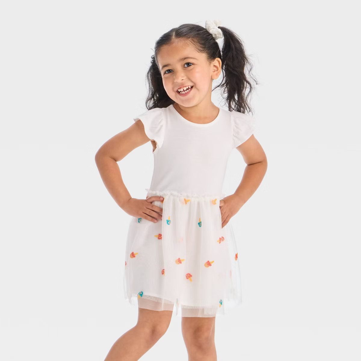 Toddler Girls' Ice Cream Tank Tulle Dress - Cat & Jack™ White | Target