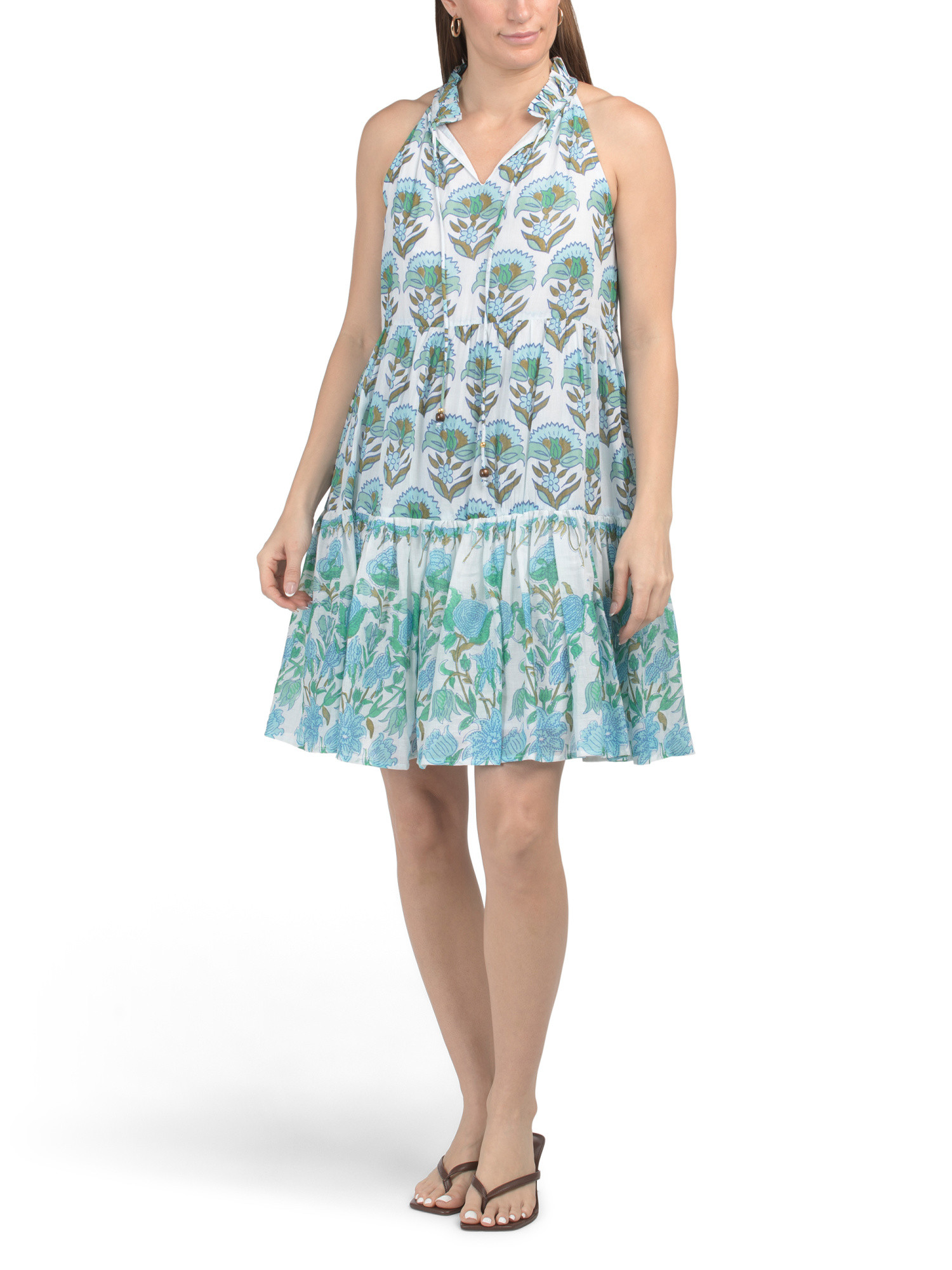 Sleeveless Mixed Print Tiered Swing Mini Dress | Casual Dresses  | Marshalls | Marshalls