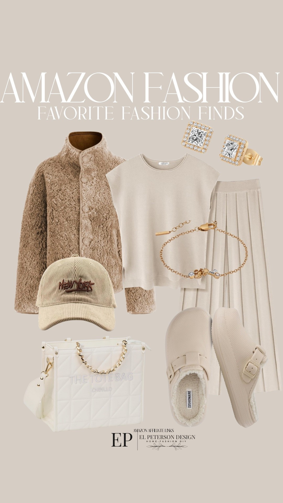 Amazon
Lounge set
Slippers
Cap
Bracelet
Earrings 