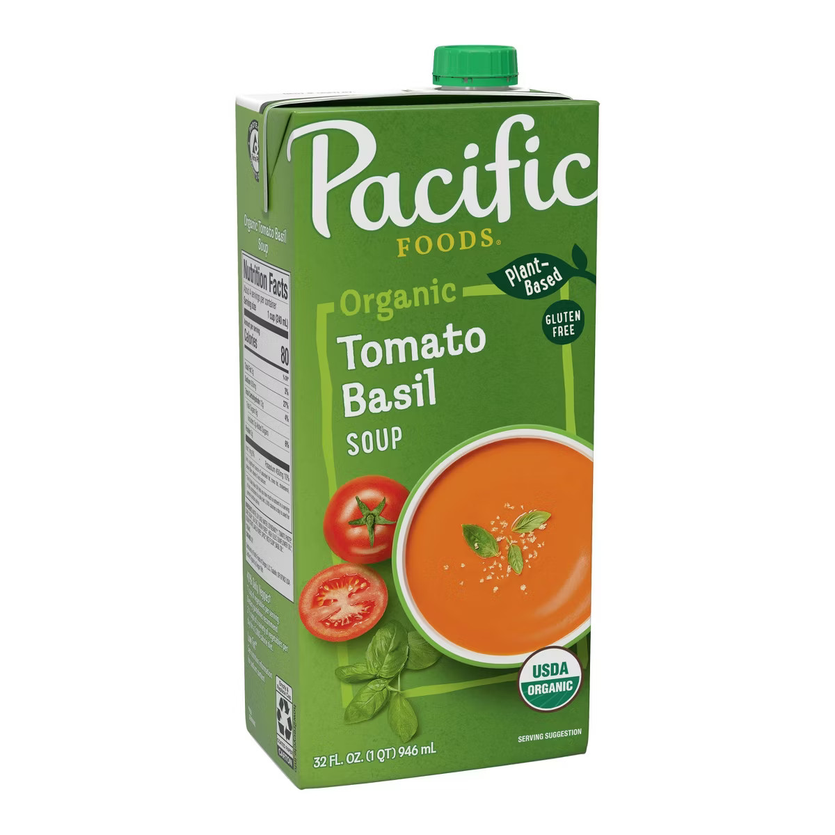 Pacific Foods Plant Based Organic Gluten Free Vegan Tomato Basil Soup - 32oz | Target