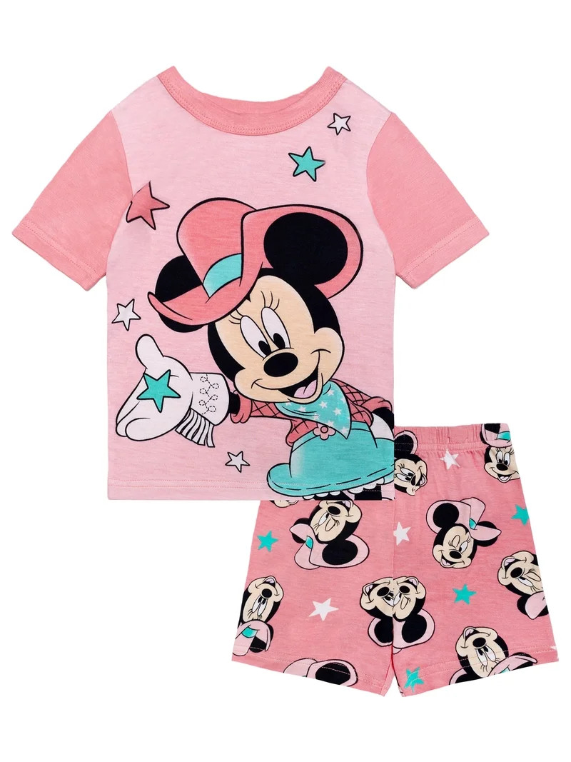 Character Toddler Viscose Tee and Short Sets Pajama Set, 2-Piece, Sizes 12M-5T | Walmart (US)