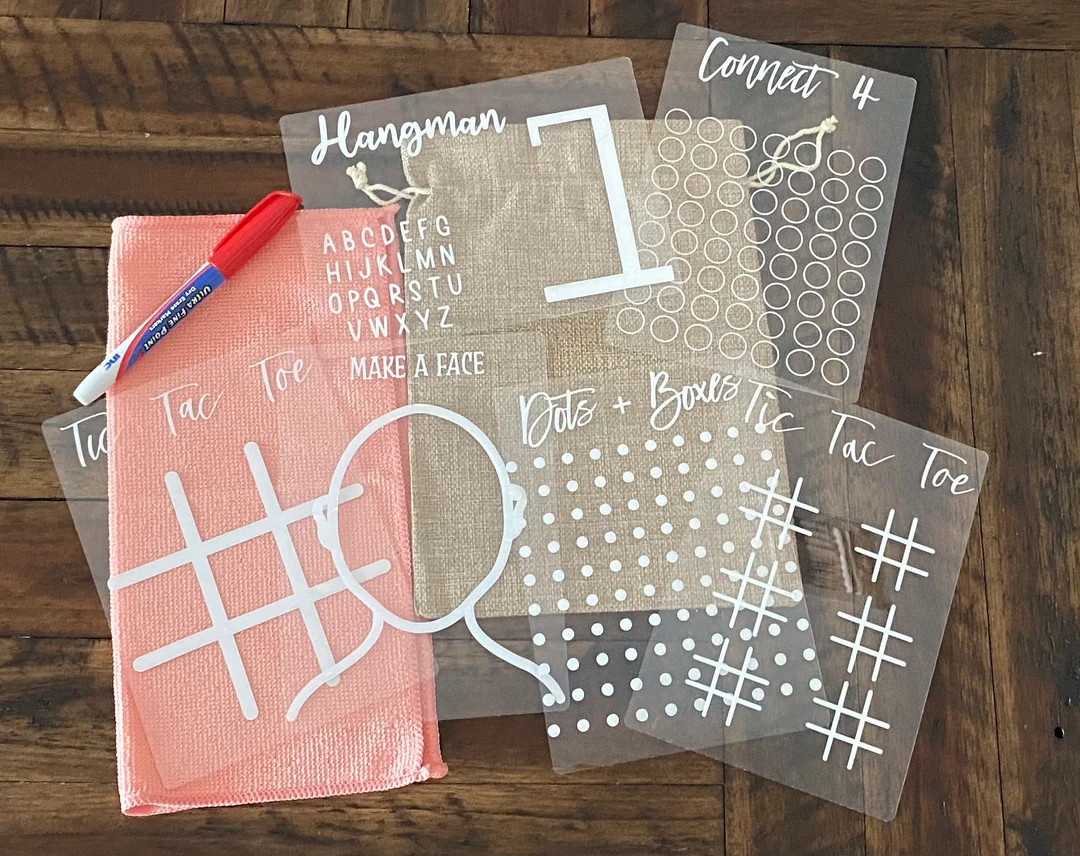 Bundle of 5 Dry Erase Travel Games - Etsy | Etsy (US)