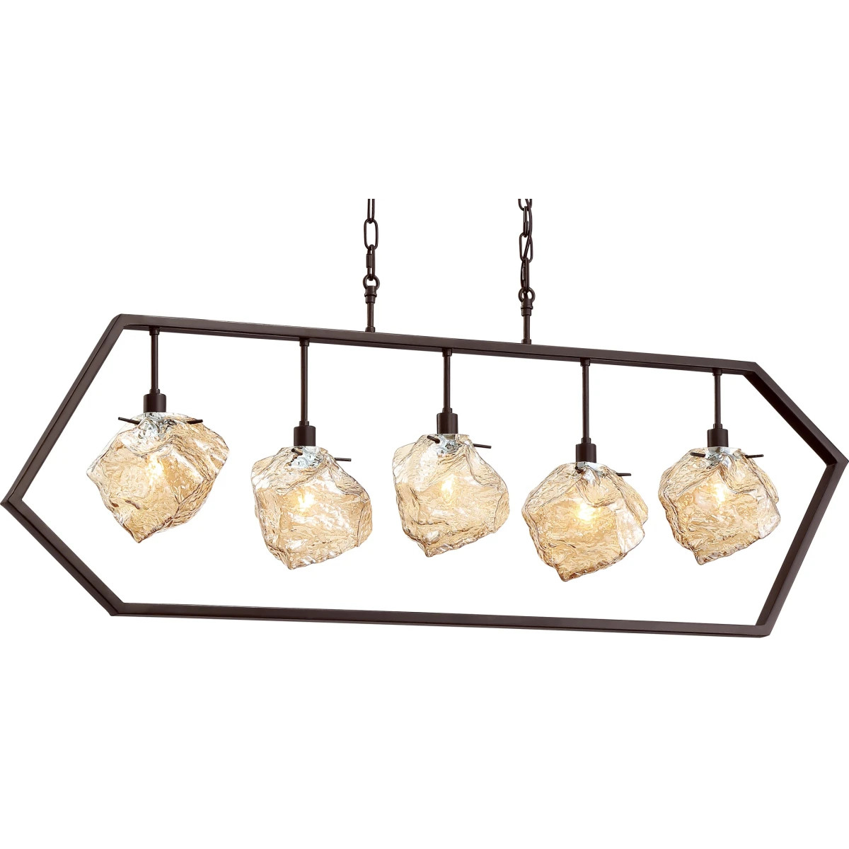 Harnett 5 Light 42" Wide Linear Chandelier | Build.com, Inc.