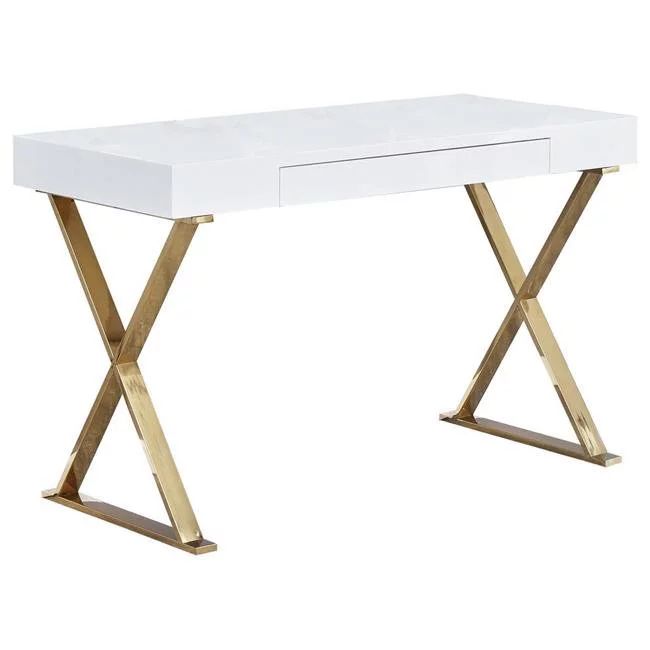 Best Master Furniture BA11 Gold Desk Modern Computer Desk&#44; Gold - Walmart.com | Walmart (US)