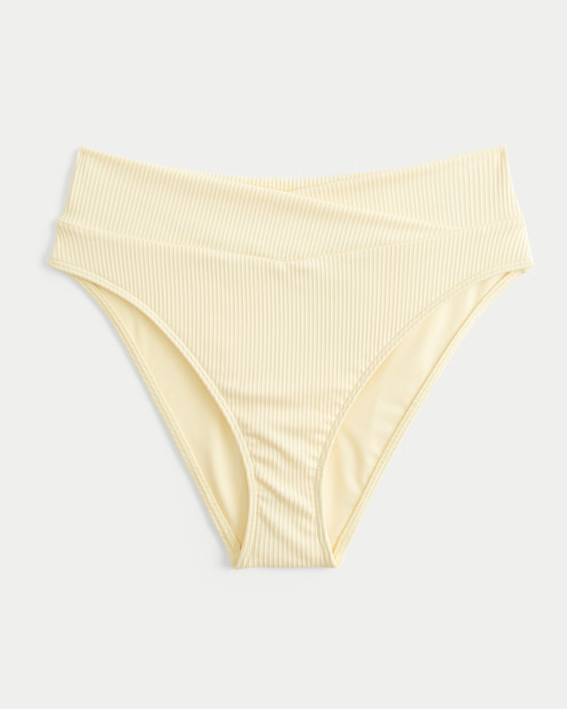Ribbed High-Waist Bikini Bottom | Hollister (US)