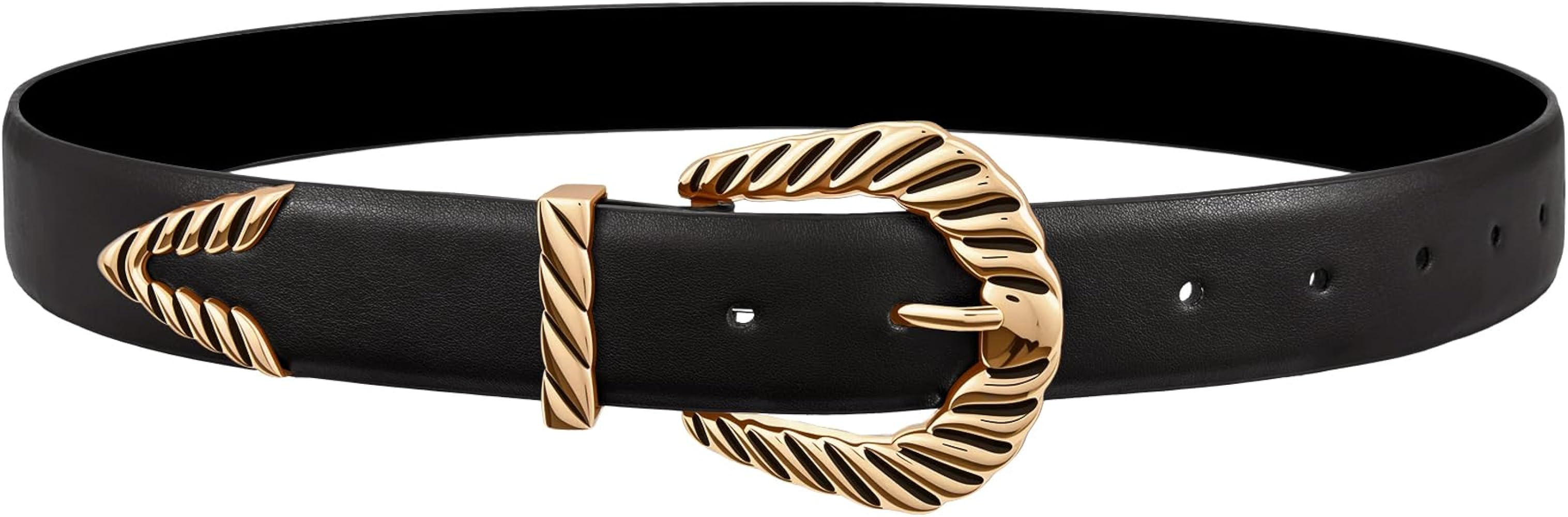 XZQTIVE Western Belt for Women, Modern Rodeo Cowboy Cowgirl Belts, Country Leather Belt Gold Buck... | Amazon (US)