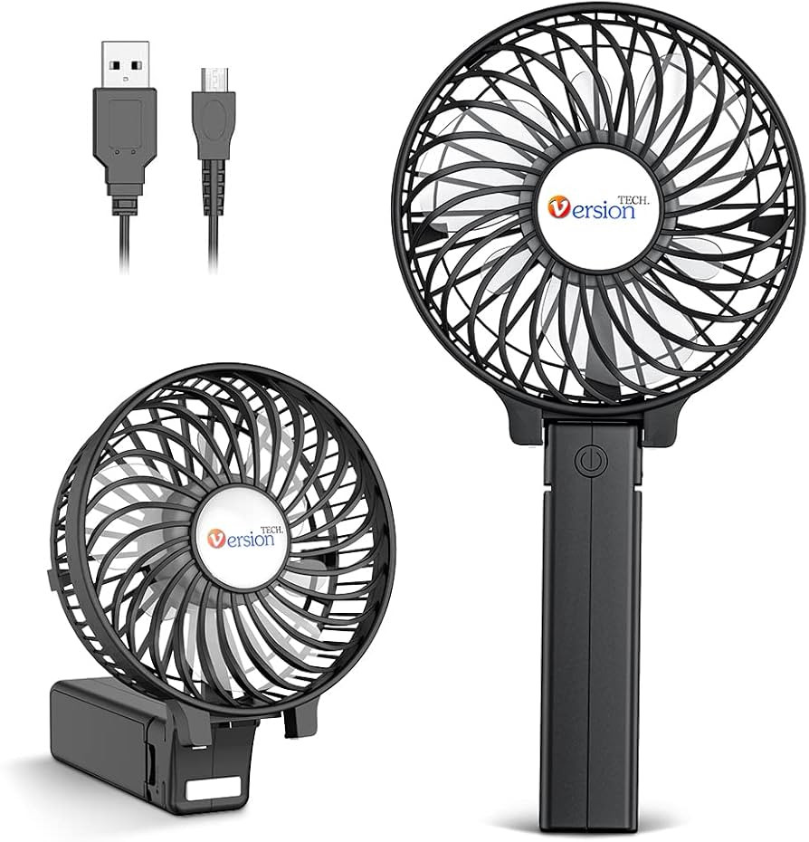 Amazon.com: VersionTECH. Mini Handheld Fan, USB Desk Fan, Small Personal Portable Table Fan with ... | Amazon (US)