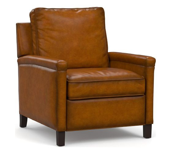 Tyler Square Arm Leather Manual &amp; Power Recliner | Pottery Barn (US)