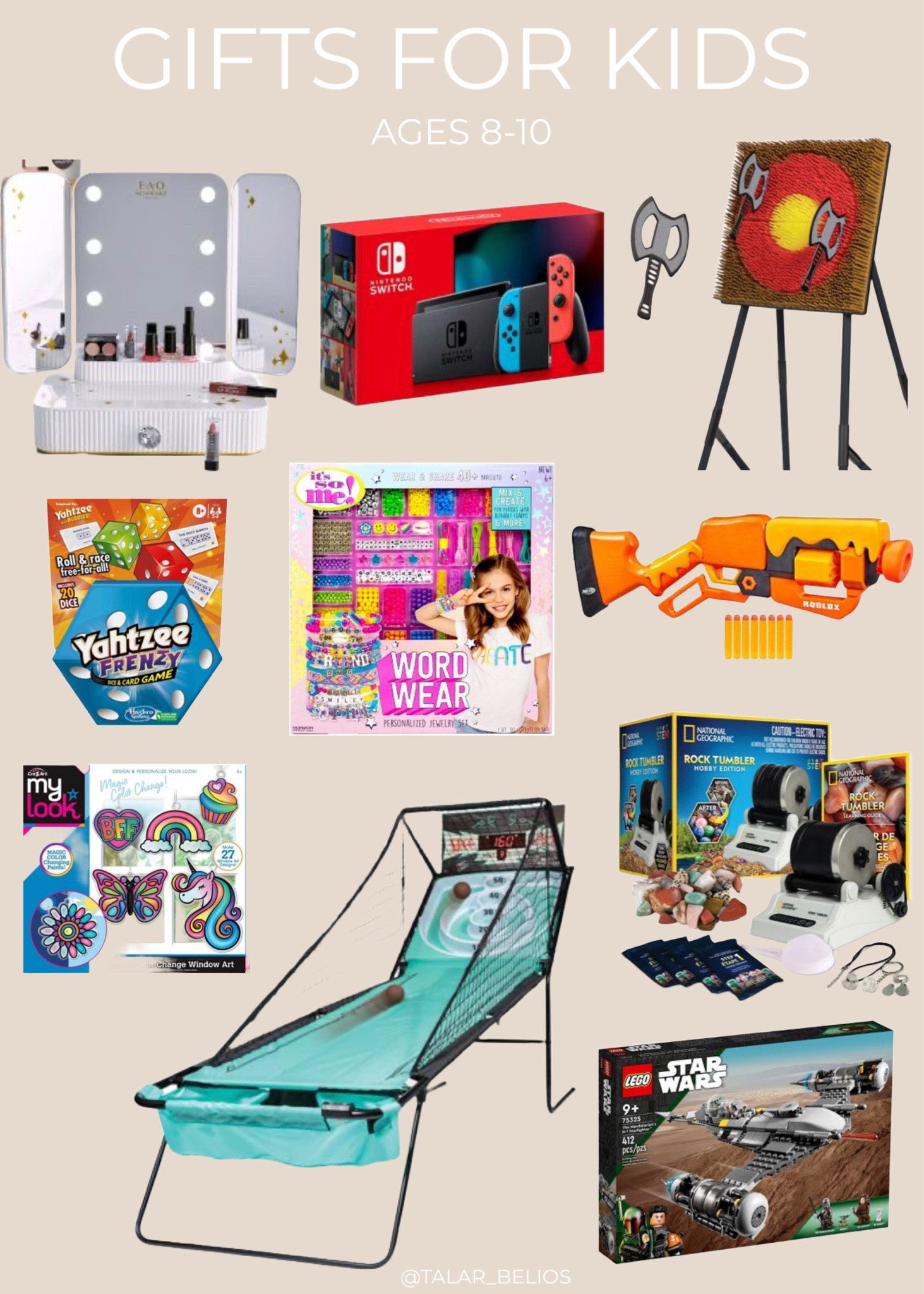 Gifts for kid ages 8-10
Make up, axe throw, Nintendo DS, Lego, nurf guns, 
#ltkkidstoys #ltkchristmasgifts #ltktoys #ltktarget #ltkgiftguide

#LTKHoliday #LTKSeasonal #LTKkids