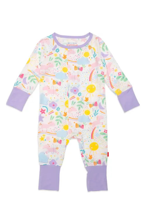 Magnetic Me Sunny Day Vibes Magnetic Grow with Me Convertible Footie at Nordstrom, Size 0-3M | Nordstrom