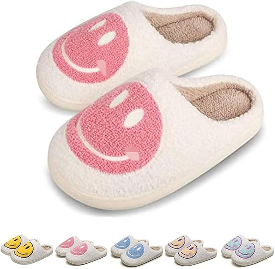 Smile Face Slippers for Kids Women and Men, Super Soft Plush Lining Slippers, Memory Foam Comfort... | Amazon (CA)
