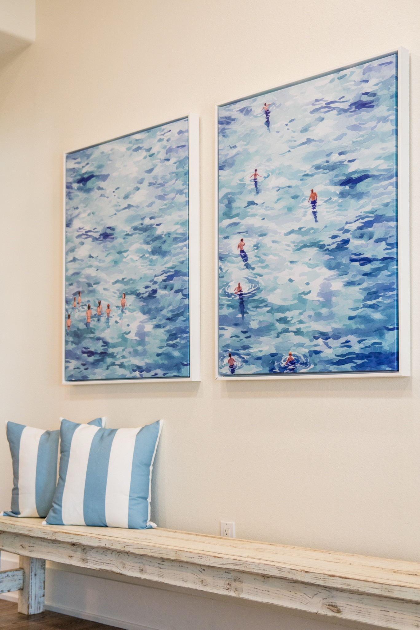 Coastal serenity meets chic design!  Featuring the Afternoon Dip 1 and 2 wall art pieces paired with a crisp white-striped throw pillow, this setup from our latest project brings a fresh and tranquil vibe to any space. Perfect for relaxing and daydreaming by the shore!

#CoastalLiving #WallArtGoals #SereneSpaces #CoastalDecor #AfternoonDip #ThrowPillowStyle #BeachHouseVibes #InteriorInspo #RelaxedElegance #HomeDesignDetails



#LTKHome