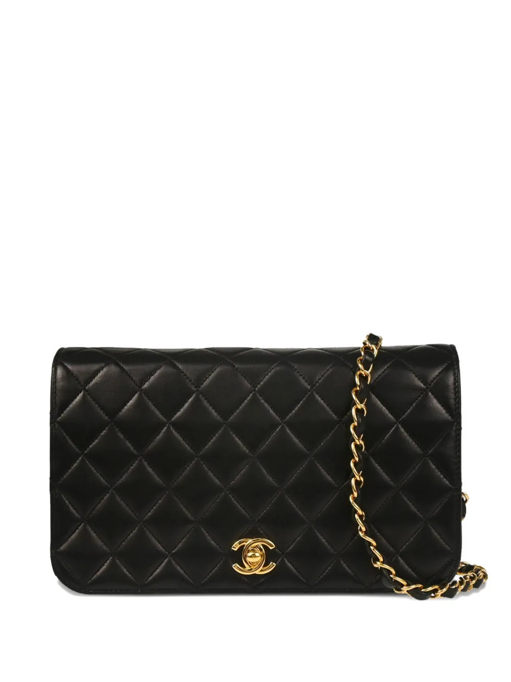 CHANEL Pre-Owned 2007 small Turnlock Full Flap shoulder bag - Black | Farfetch Global