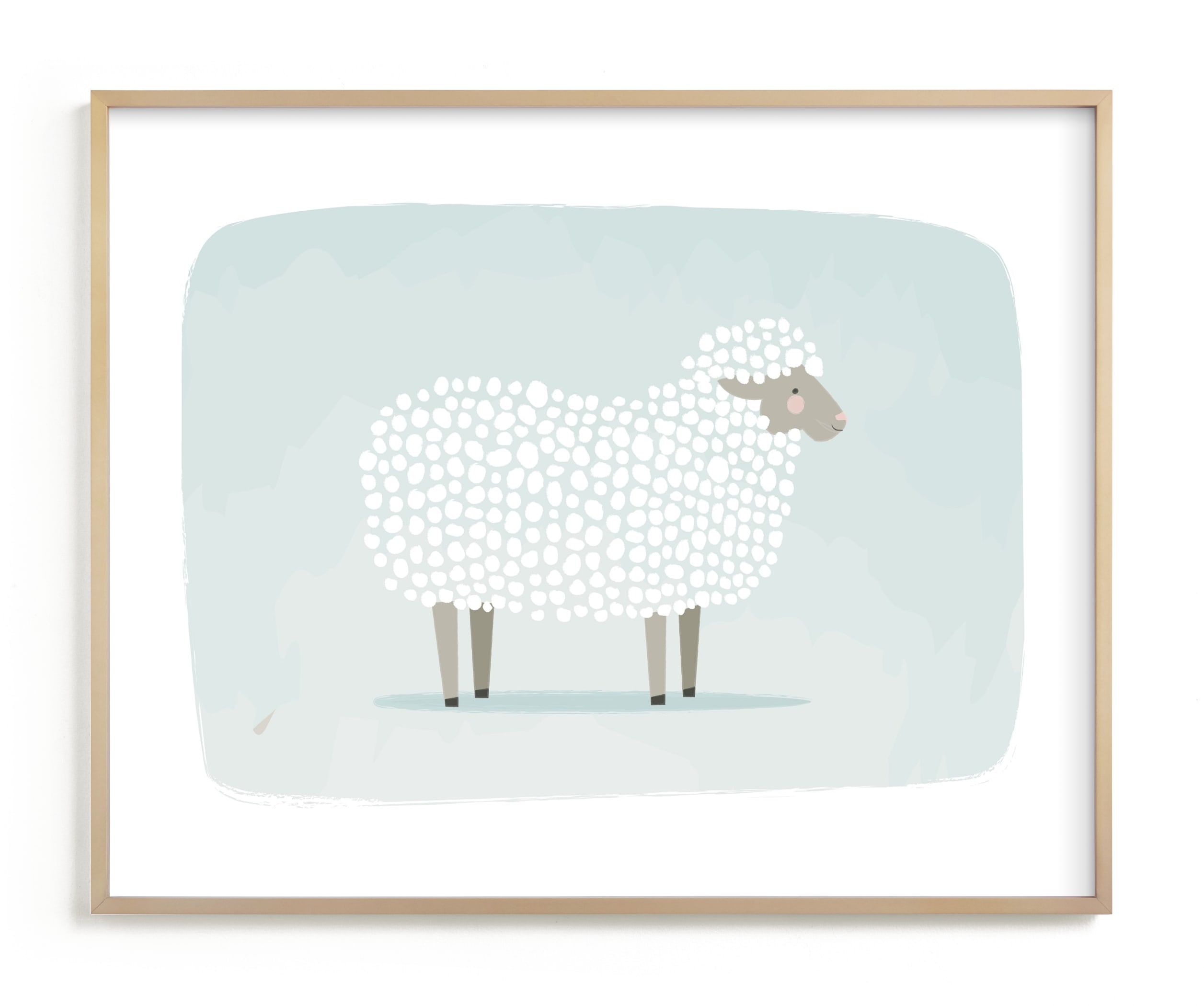 "woolly sheep" - Mixed Media Limited Edition Art Print by Karidy Walker. | Minted