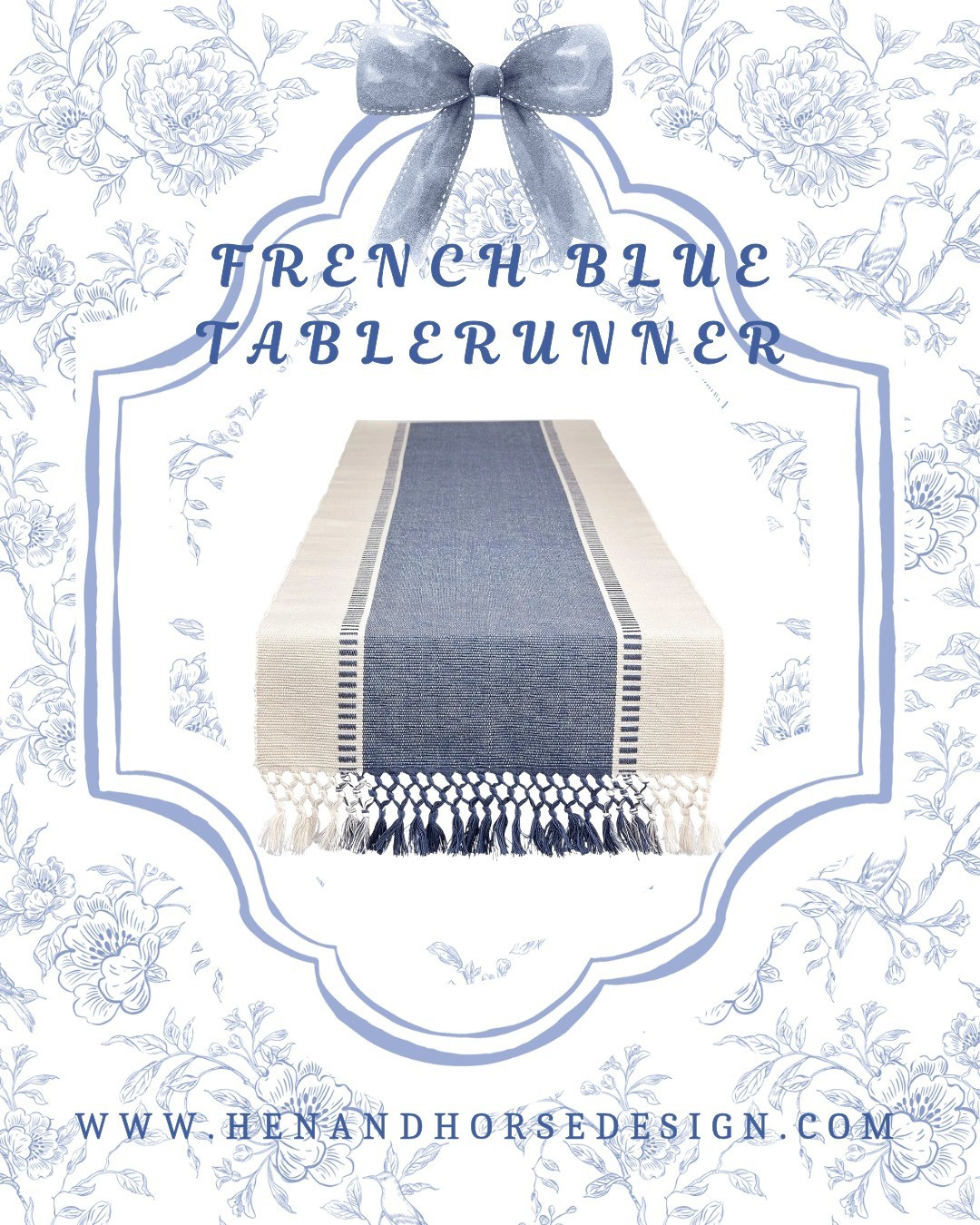 Table runner | French blue | French country 

#LTKHome #LTKFindsUnder50 #LTKStyleTip