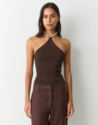 Beaded Halter Knit Top | Glassons (Australia)