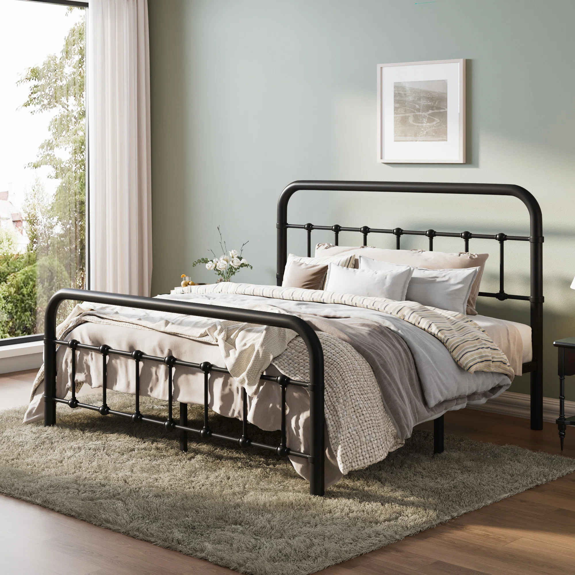Kawamoto Metal Platform Bed | Wayfair North America