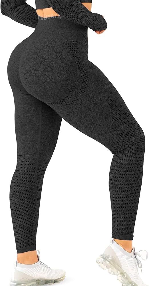 TSUTAYA Seamless Leggings High Waisted Women's Yoga Pants Workout Stretchy Vital Activewear Tummy Co | Amazon (US)