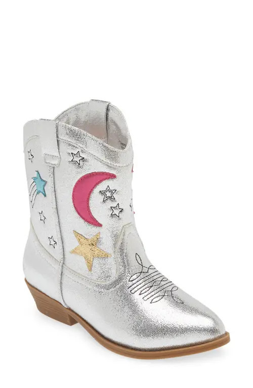 Tucker + Tate Spring Metallic Western Boot in Silver Multi at Nordstrom, Size 11 M | Nordstrom