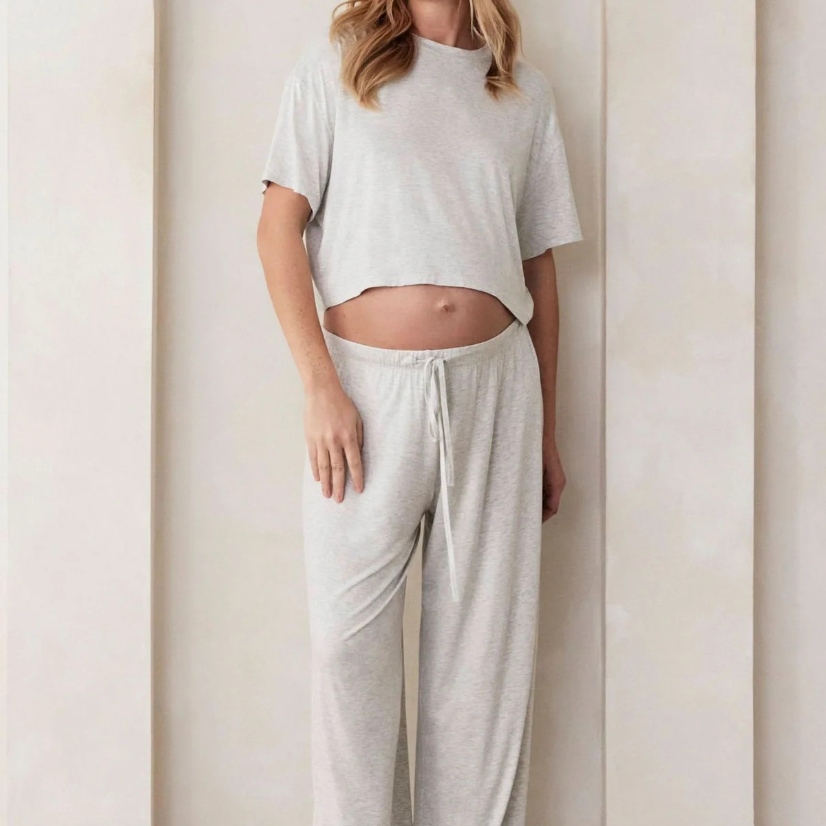 Cotton Cloud Crop Tee | Shop Bumpsuit's Maternity Loungewear | BUMPSUIT