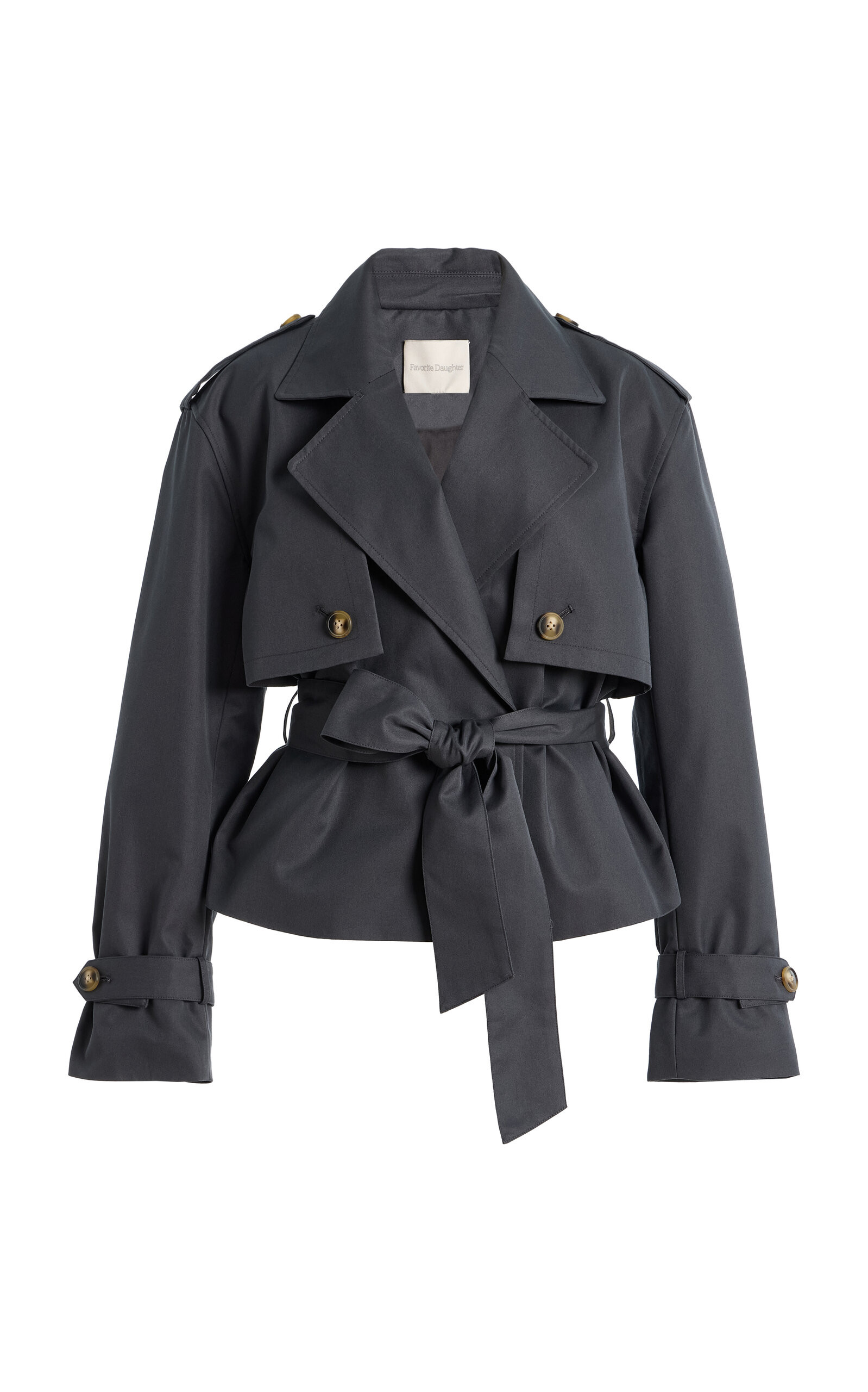 Favorite Daughter The Cropped Charles Cotton-Blend Trench Coat - Moda Operandi | Moda Operandi (Global)