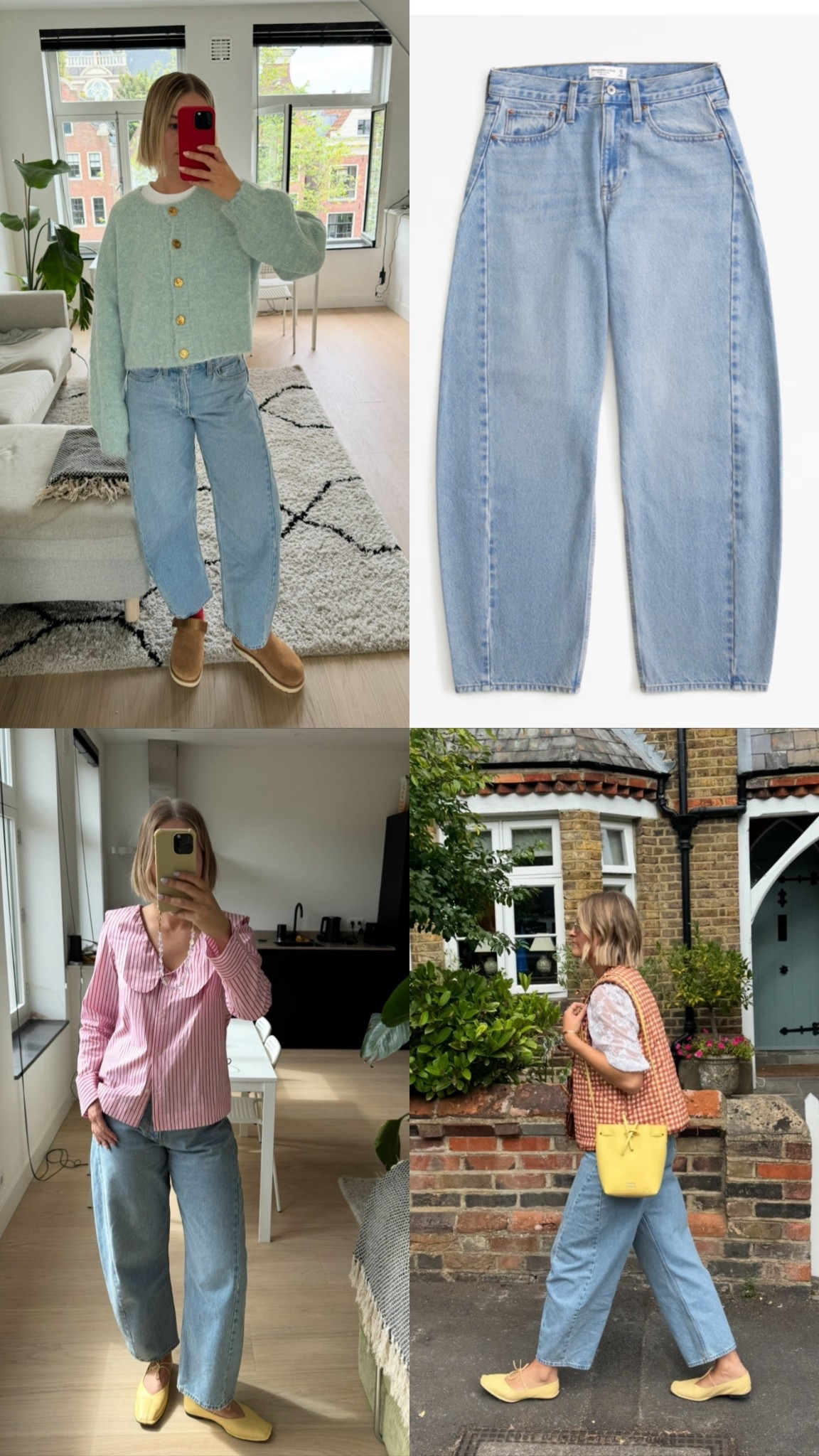 30 % off Abercrombie curve love barrel leg jeans! My favourite. I size down 2x in this range and am wearing 26W regular length, but would personally go long length for the colder months (I’m 171cm)

#LTKFashionMonth #LTKjeans #LTKuk