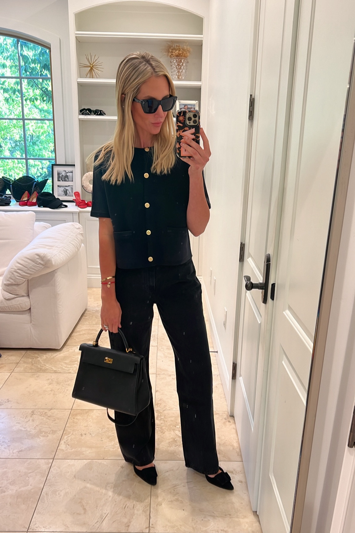 These are the high rise loose jeans and they are a comfy, chic and modern option. The leg is the perfect width.  Get your normal size. I take the size 25. Use the code: DENIMAF for an additional 15% off. 

#LTKStyleTip #LTKSaleAlert