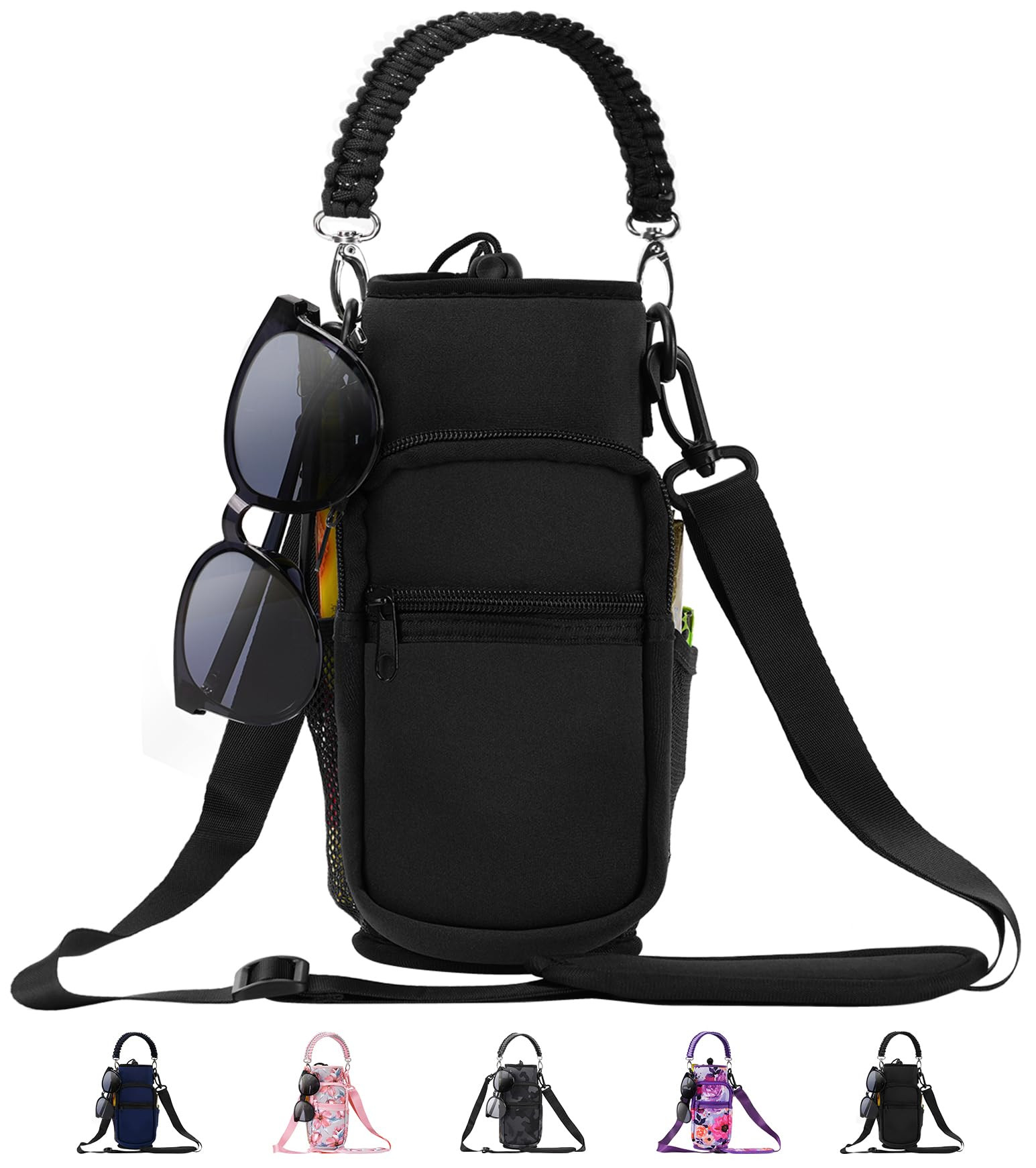 32/40/64/87/128 oz Water Bottle Carrier Bag, Neoprene Water Bottle Sleeve with 4 Pocket, Sport Wa... | Amazon (US)