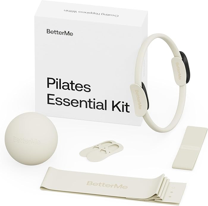 BetterMe Pilates Essential Kit - Pilates Ring, Long Resistance Bands, Pilates Loop Bands, Ball an... | Amazon (US)