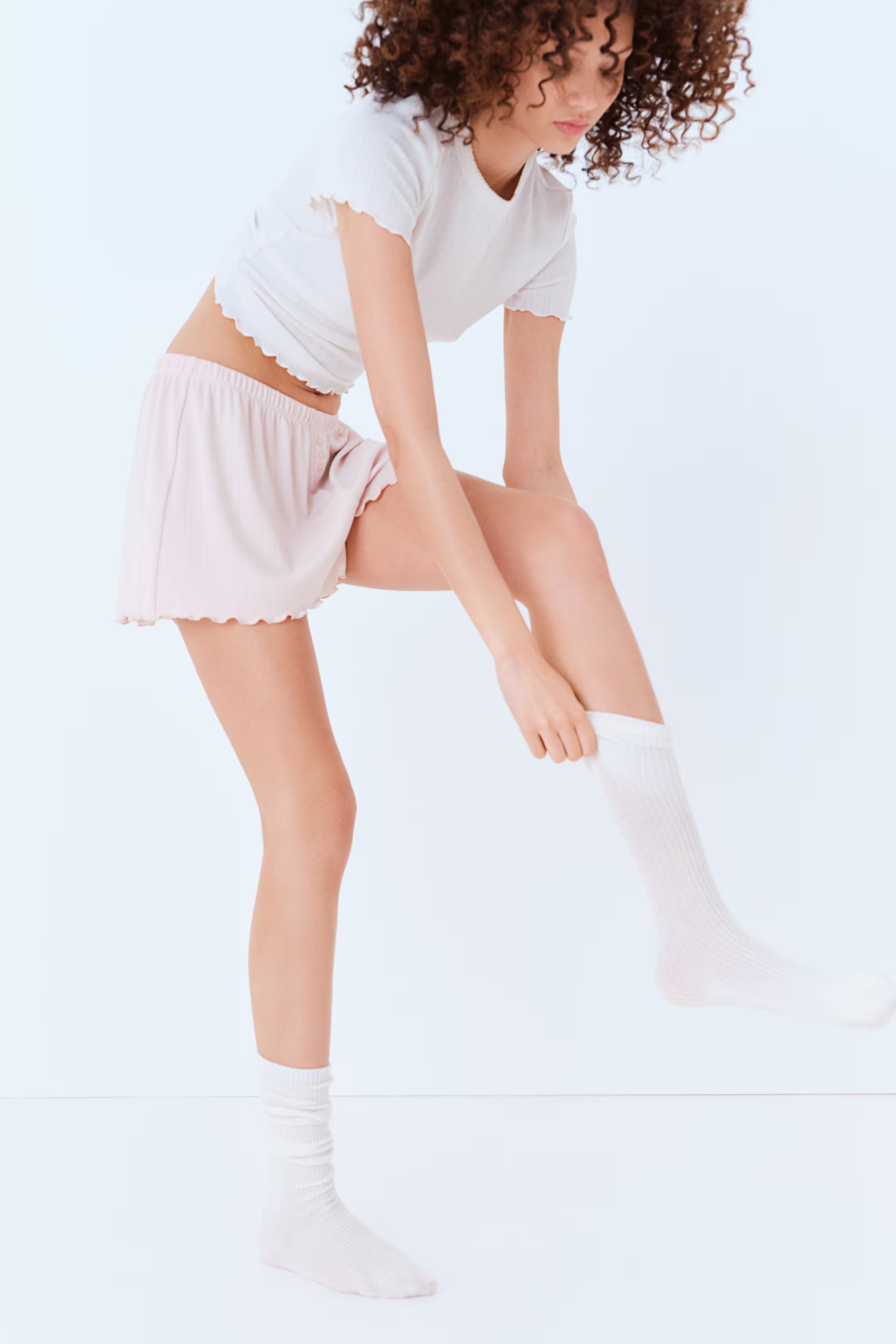 2-Pack Pointelle Pajama Shorts | H&M (US + CA)