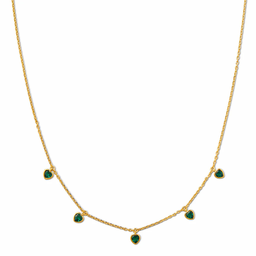 Emerald Heart Multi Drop Necklace | Orelia