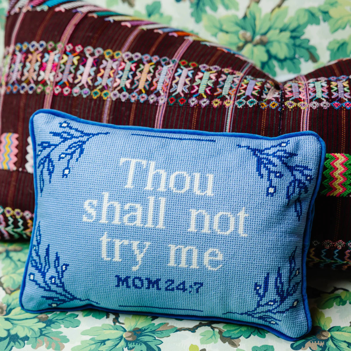Furbish Studio - Try Me Needlepoint Pillow | Furbish Studio