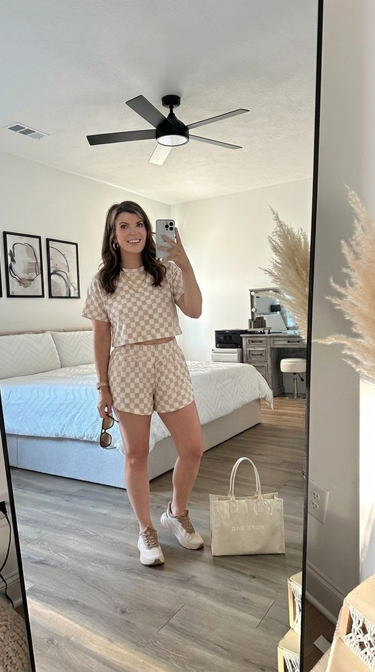 Love this head to toe Amazon sport outfit 🤎 

Amazon fashion finds, Amazon matching set women, checkerboard lounge set, neutral lounge set outfit, comfy casual outfit women, Amazon two piece short set, sporty chic outfit women, casual mom outfit ideas, travel outfit women, airport outfit inspiration, Amazon sneakers women, neutral athleisure outfit, comfy summer outfit women, beige matching set, affordable Amazon clothing, oversized lounge set, Amazon accessories women, trendy casual outfit, effortless everyday outfit, monochromatic neutral outfit

#LTKootd #LTKActive #LTKMidsize