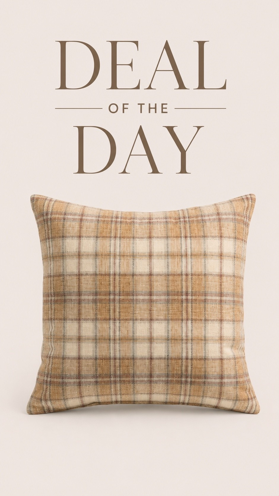 Oversized Neutral Plaid Throw Pillow

Nothing makes a space feel cozier than layering in timeless textiles, and this oversized plaid pillow does exactly that. The soft neutral tones and classic pattern are perfect for creating that collected, designer-inspired look. Style it on a sofa, accent chair, or bed to add warmth, texture, and a touch of fall that will transition beautifully all season long.

#LTKSeasonal #LTKSaleAlert #LTKHome