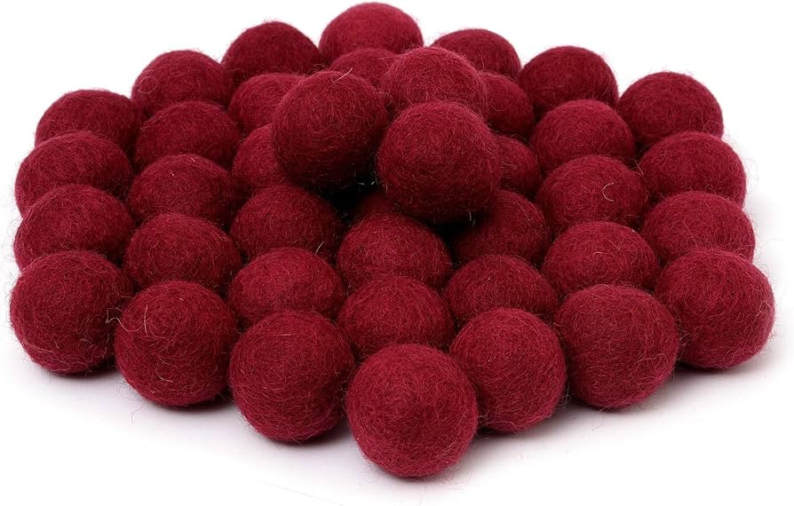 Glaciart One Felt Wool Balls, Felt Pom Poms (40 Pieces) 1 Centimeter - 0.4 Inch, Handmade Felted ... | Amazon (US)