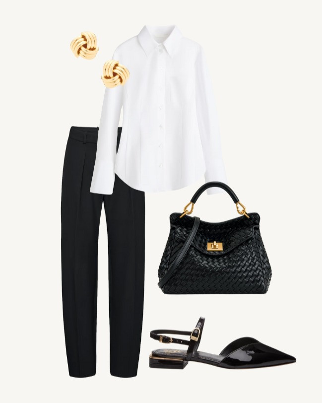 I had this idea for one of my fall outfits. The barrel leg trousers add an interesting silhouette and the woven at adds texture. It’s a minimal outfit, but it’s not boring.

#LTKSeasonal #LTKStyleTip #LTKItBag