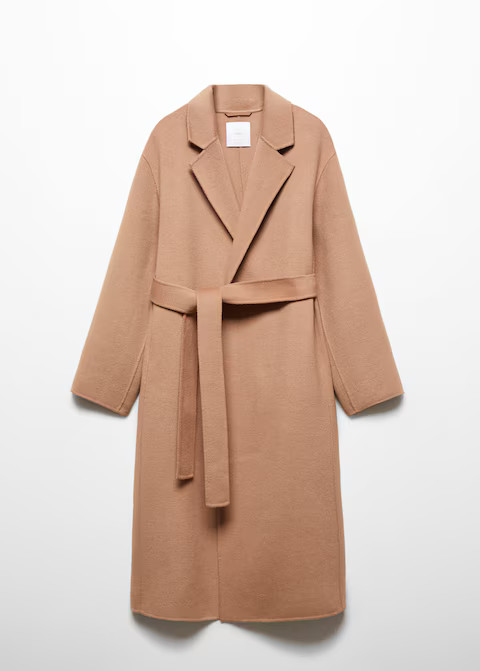 Belt handmade coat -  Women | Mango USA | MANGO (US)