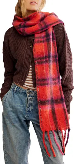Free People Highland Plaid Skinny Scarf | Nordstrom | Nordstrom