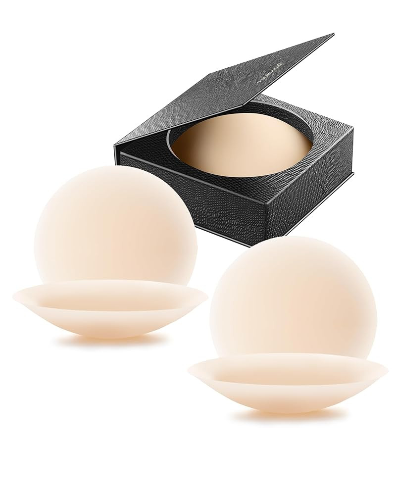 VOCH GALA Nipple Covers 2 Pairs-Seamless and Sheer Adhesive Silicone Nipple Pasties for Women Reu... | Amazon (US)