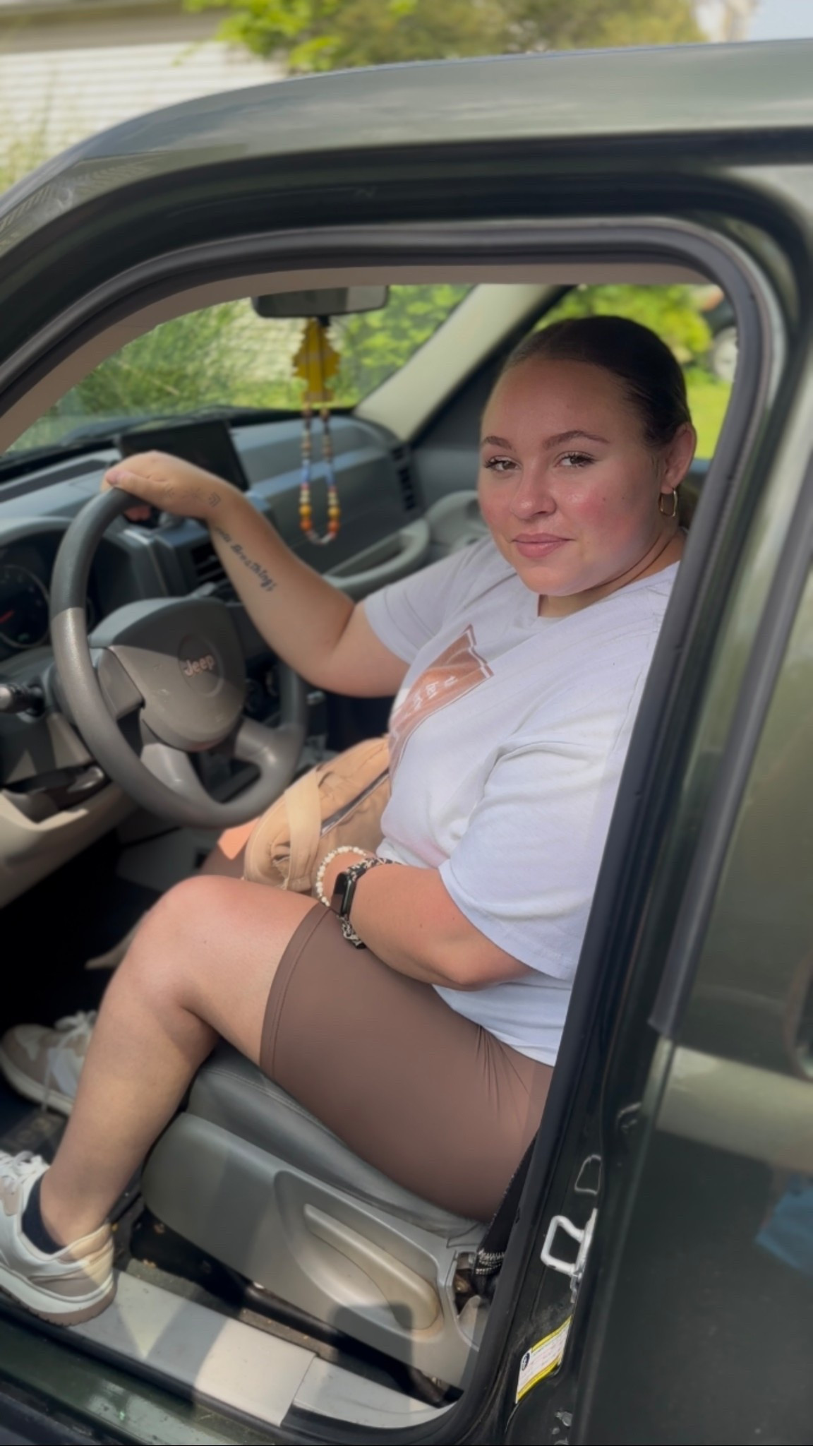 Just your daily reminder that comfy can be cute 🫶🏼✨This whole fit is giving errands, & coffee run vibes ☕️🚗💨
Linked everything for you — from the cozy tee to the gold hoops that make me feel put together in 3 seconds flat.

#LTKMidsize #LTKStyleTip #LTKPlusSize
