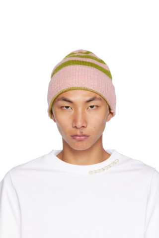 Pink & Green Rocco Beanie | SSENSE