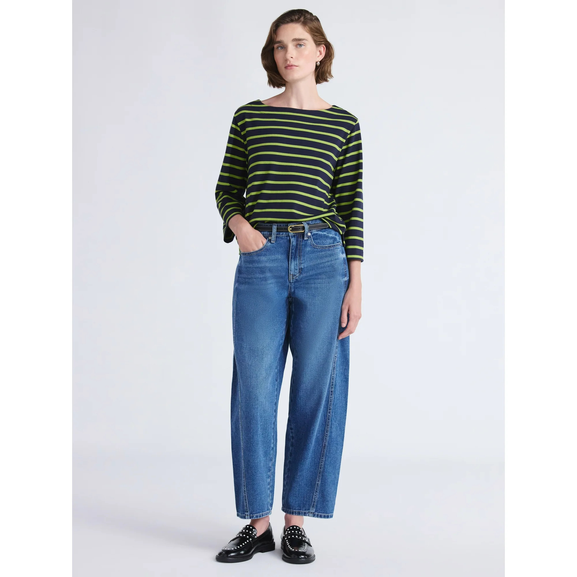 Free Assembly Women's and Women's Plus Barrel Ankle Jeans, 27" Inseam, Sizes 0-26 | Walmart (US)