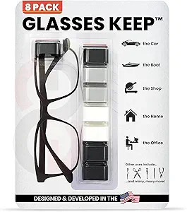 Glasses Keep Eyewear Organizer - Multipurpose Adhesive Glasses Holder, Sunglass Mount for Desk, C... | Amazon (US)
