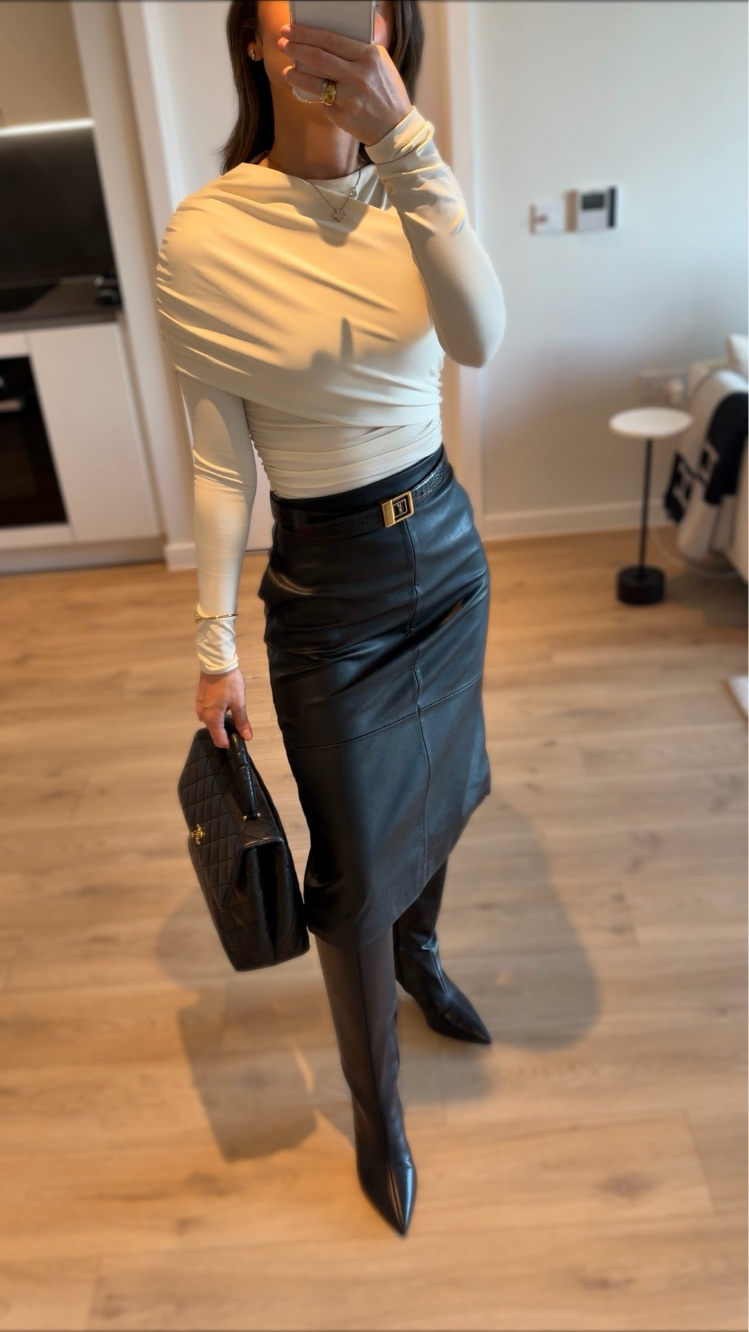 OOTD. Styling a leather skirt!
I wear UK size 8 top & size 6 skirt 

#LTKstyletip #LTKmodest #LTKdatenight