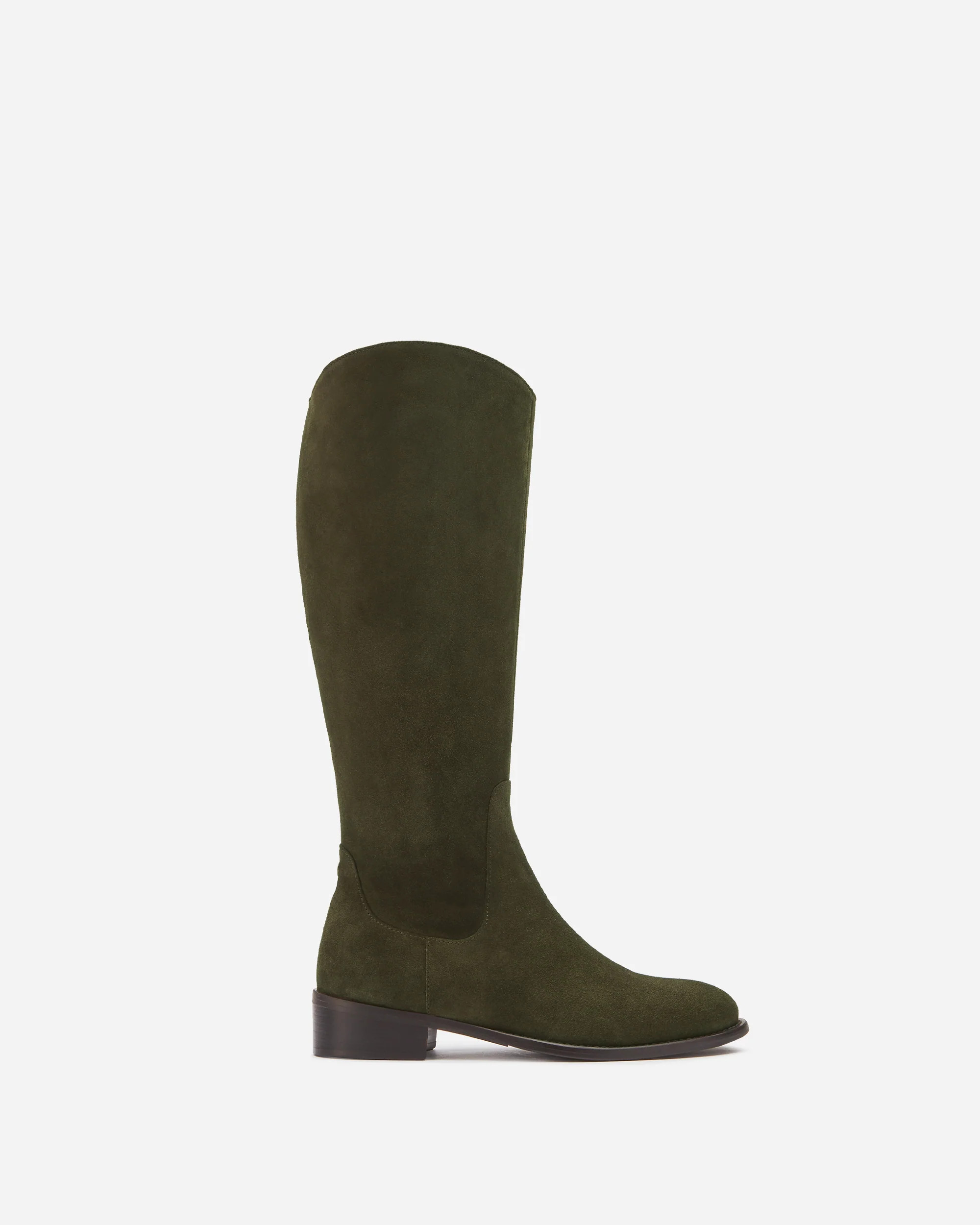 Verity Knee High Boots in Forest Green Suede | DuoBoots