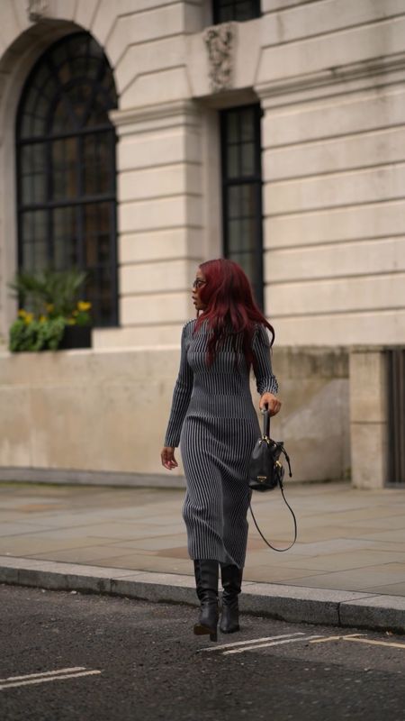 Cos, Prada, H&m, Fashionphile, transitional outfit, transitional style, spring outfit, spring fashion, maxi dress, knitted dress, knee high boots, heeled boots, bucket bag, leather bag, spring outfit ideas, style inspiration 

#LTKSeasonal #LTKstyletip #LTKeurope