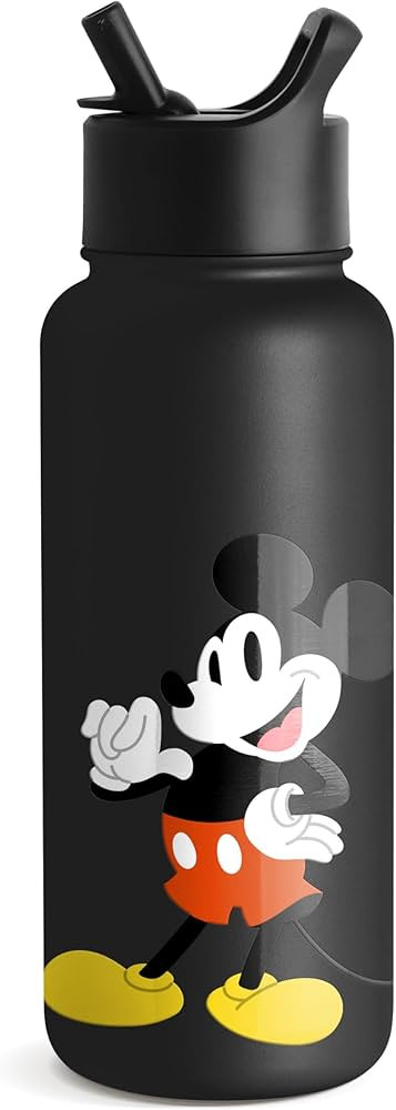 Simple Modern Disney Mickey Mouse Water Bottle with Straw Lid Vacuum Insulated Stainless Steel Me... | Amazon (US)