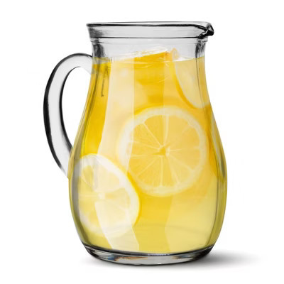 Amici Home Roxy Glass Party Pitcher with Handle & Spout - 17 Oz Clear Drink Jug for Lemonade, Iced Tea, Sangria, Cocktails, or Water - Italian Made | Target