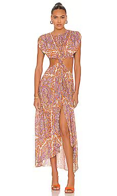 L'Academie Racquel Midi Dress in Aria Multi Paisley from Revolve.com | Revolve Clothing (Global)